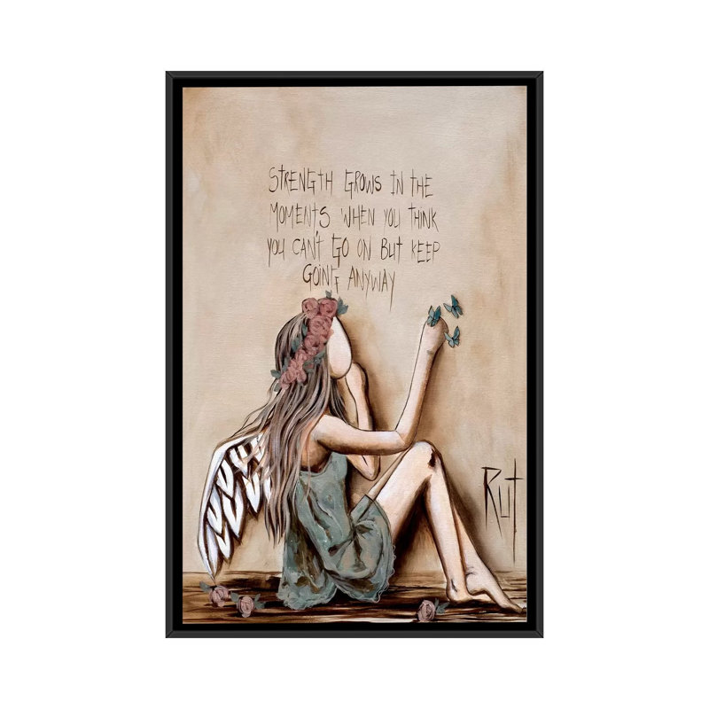 Strength Grows - Painting Print on Canvas, Black Framed, 66.04 cm H x 45.72 cm W