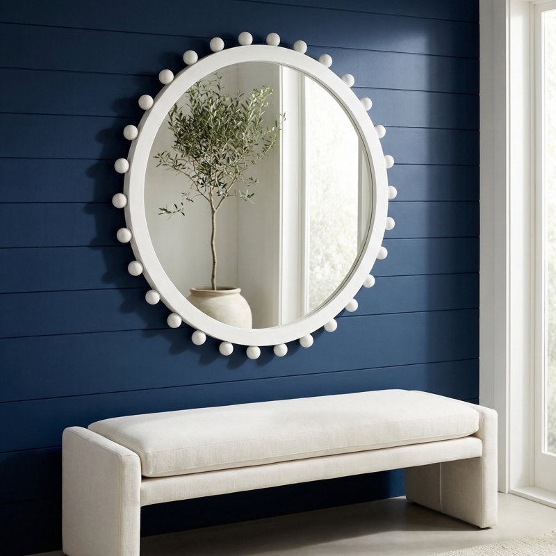 Wood Flat Wall Mirror
