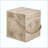 Outdoor Wood Square MGO Side Table With Simulated Braided Cord – Indoor Retro End Table For Home & Patio Decor