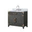 Meuble-lavabo simple avec comptoir en marbre de Carrare