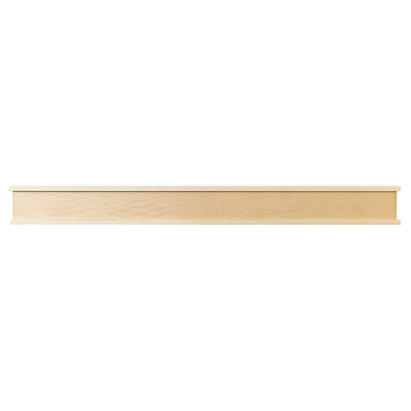 Muirwood Maple Wood Fireplace Mantel Shelf Elegant Transitional Design with Symmetrical Top, Clear Polyurethane, 48