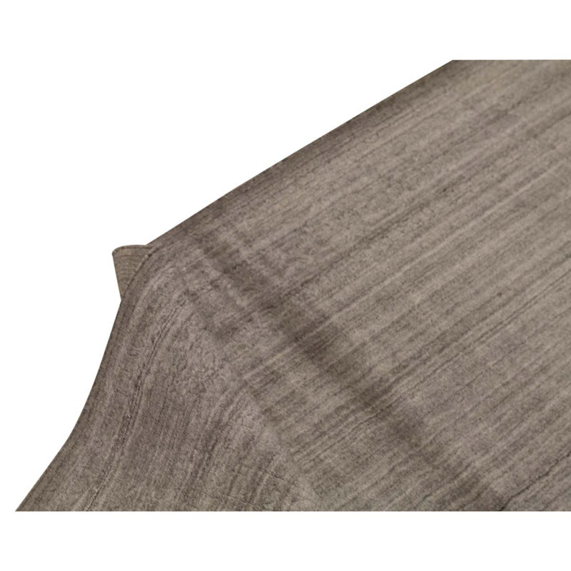 Tapis gris noué à la main de conception unique 6 pi x 9 pi