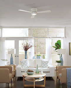 Rodrick Ceiling Fan with LED Light Kit, 42", Matte White