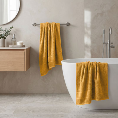 Hochman 100% Zero Twist Cotton Waffle Honeycomb Plush Absorbent Bath Towel