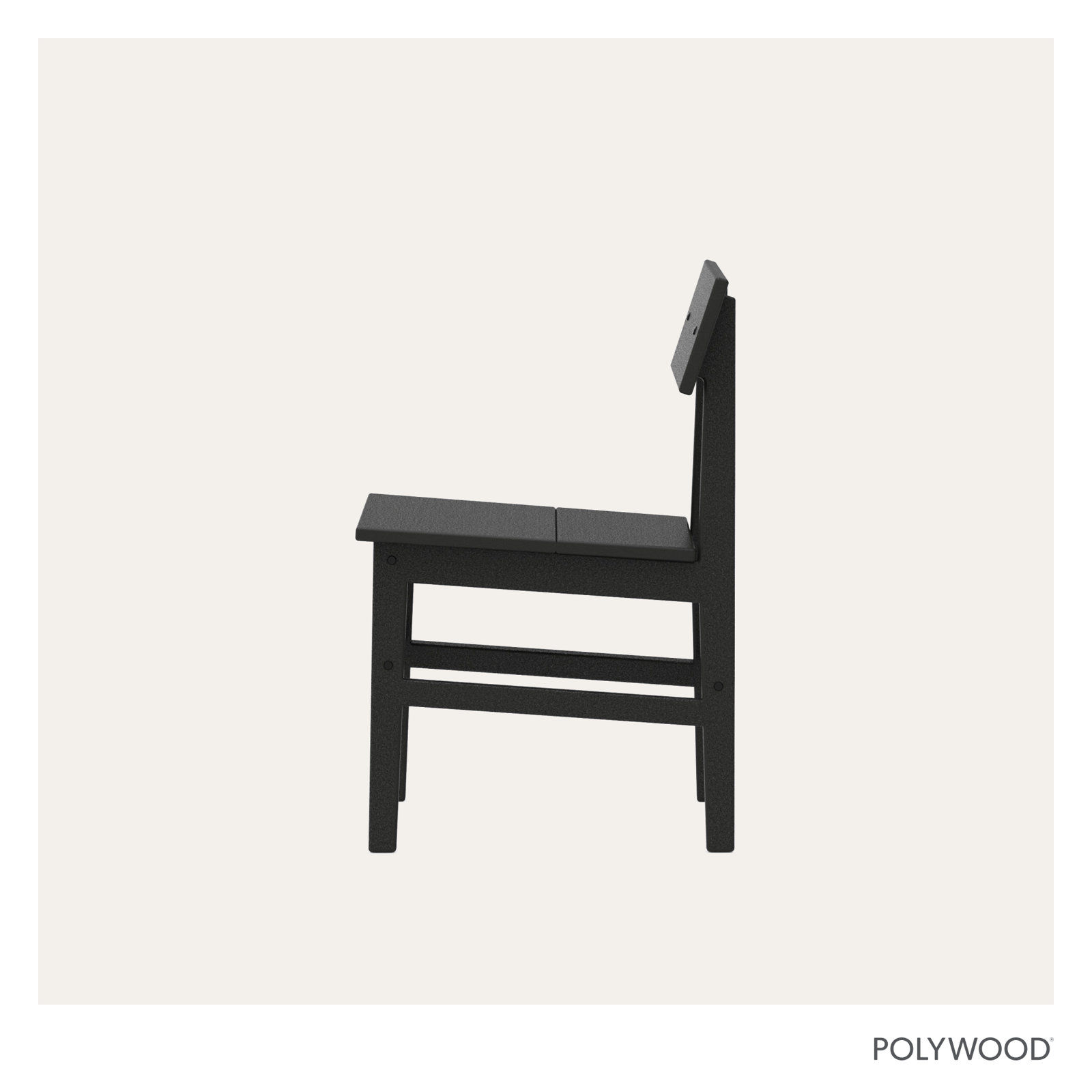 Patio Side Chair, Black
