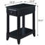 Table d'appoint noire avec rangement - Élégante pour petits espaces de vie-1762505764