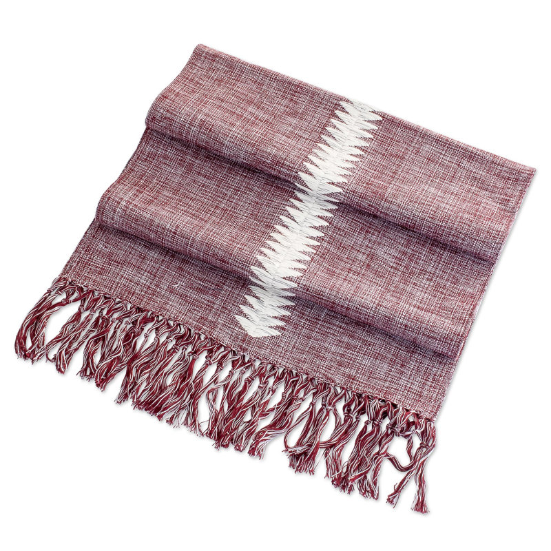 Chemin de table rectangulaire en coton Praharsh