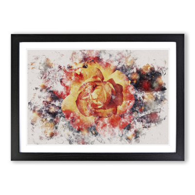 Orange Rose Flower - Picture Frame Painting