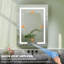 Miroir à pharmacie encastré ou à fixation murale avec lumière à intensité variable et douille Hartli-1475871007-1430189022-1475871006