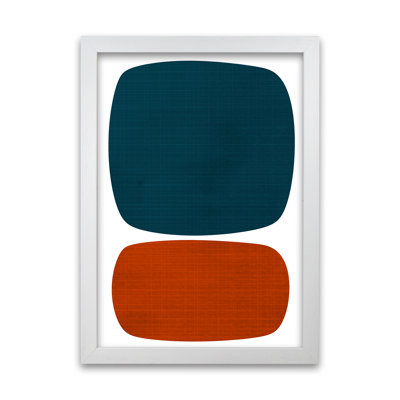 Blue And Orange Mid Century - Print