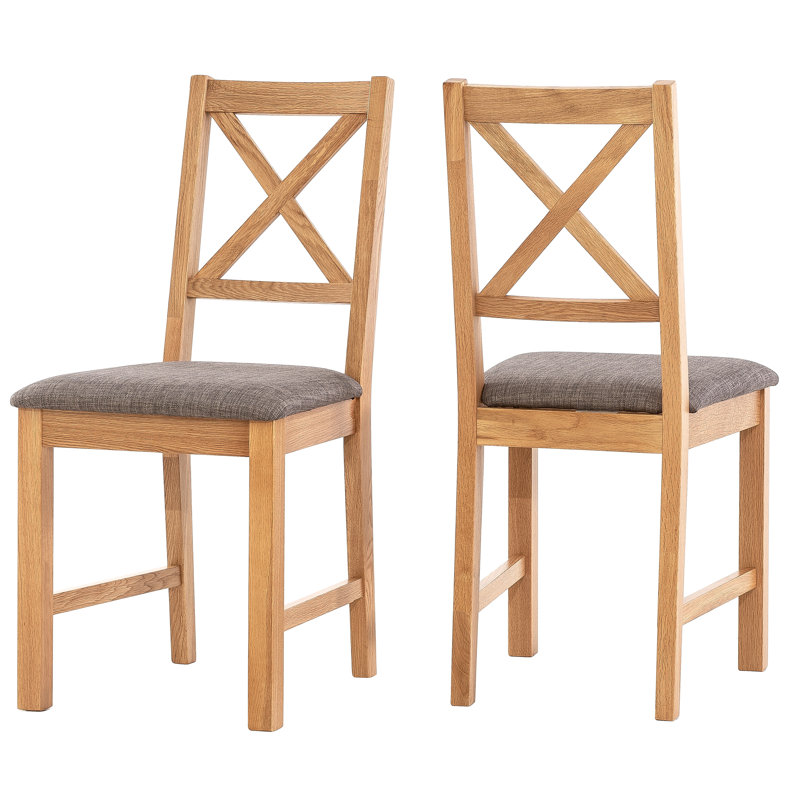 2 - Person Solid Oak Dining Set, Grey
