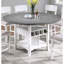 Table de salle à manger à hauteur de comptoir blanche / grise 1Pc-1698369880