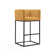 Upholstered Counter Stool with Metal Frame