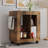 Mid-Century Modern Style Movable Side Cabinet For Sofa, Household Brown Trolley Storage Locker And Shelf For Living Room
