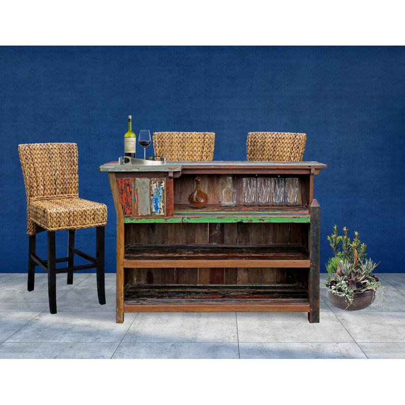 Rolando 67'' Solid Wood Home Bar