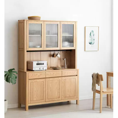 Simple Modern All Solid Wood Sideboard Home Dining Room Storage Cabinet