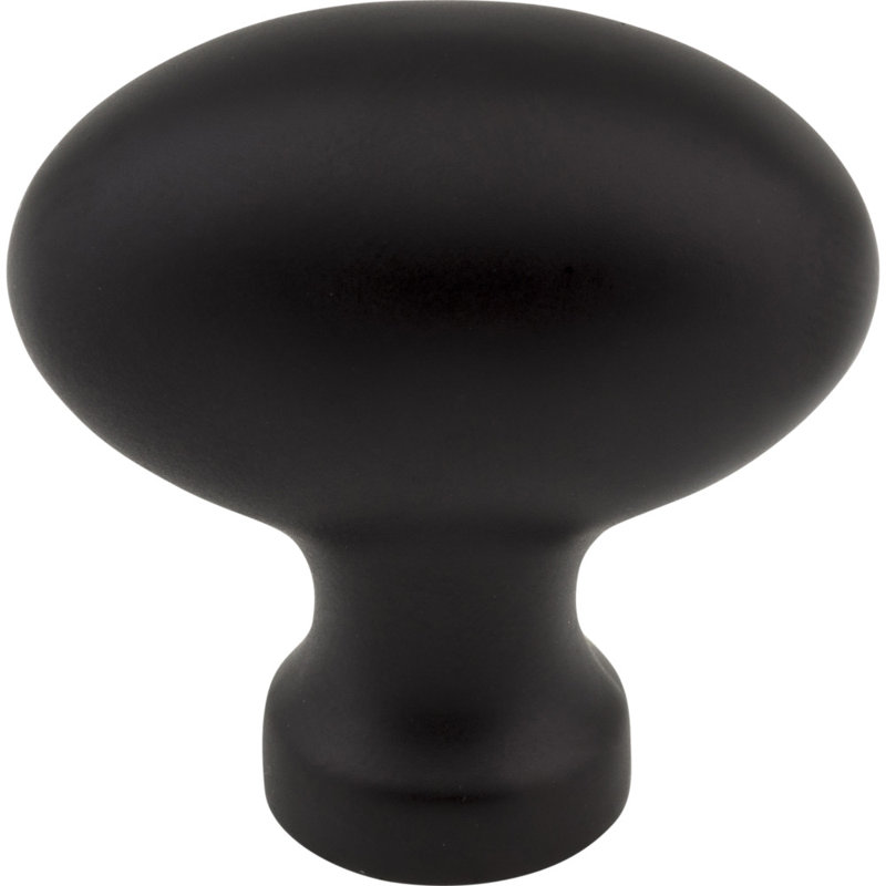 Oversized Lyon 1 5/8" Length Oval Knob, Black