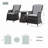 Joseph 2-Person Outdoor Patio Conversation Set With End Table