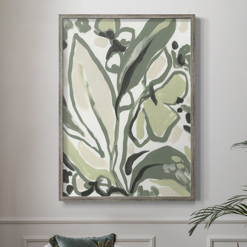 «Foliage Rhythm I», reproduction encadrée - bois massif, H 11 po x l 9 po