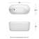 Ursula 59'' x 28'' Freestanding Soaking Acrylic Bathtub