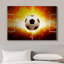 Décoration de salle de soccer pour garçons, ballon de soccer brûlant et brûlant-98160833