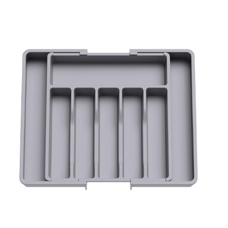 Rangement à ustensiles pour couverts de cuisine, Gris