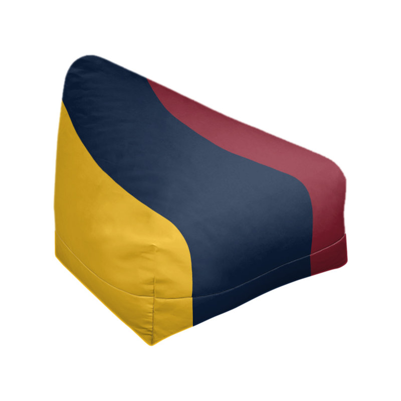 Fauteuil à billes Washington, Jaune basketball / bleu minuit / rouge fer à repa, 27 po x 27 po x 30 po
