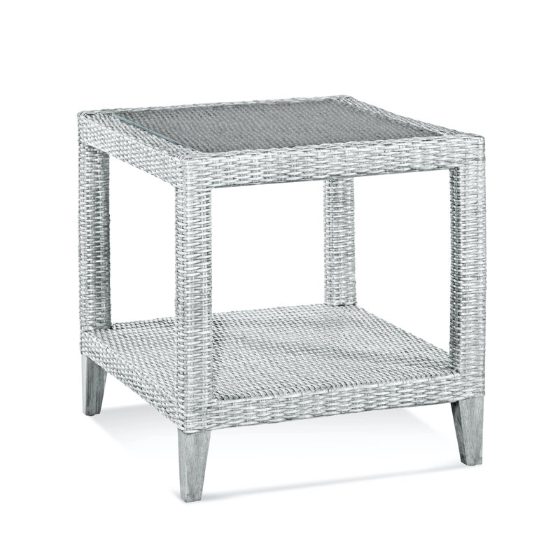 Long Beach 24" Tall End Table, Frost White