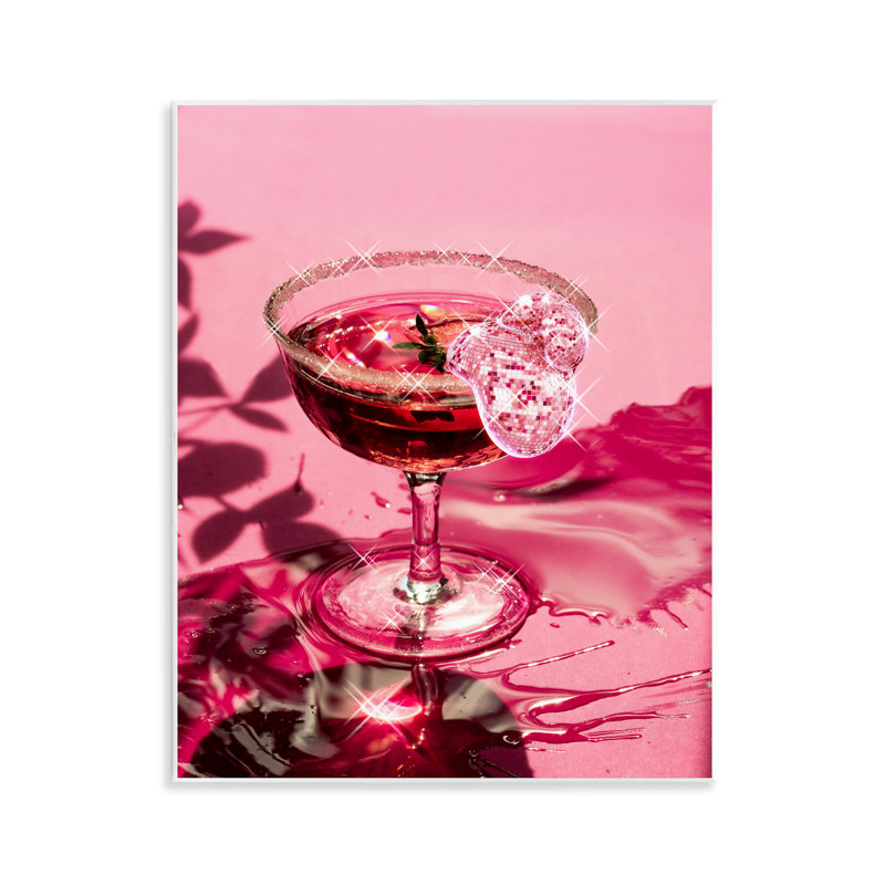 Art mural rose sur verre scintillant par Ziwei Li