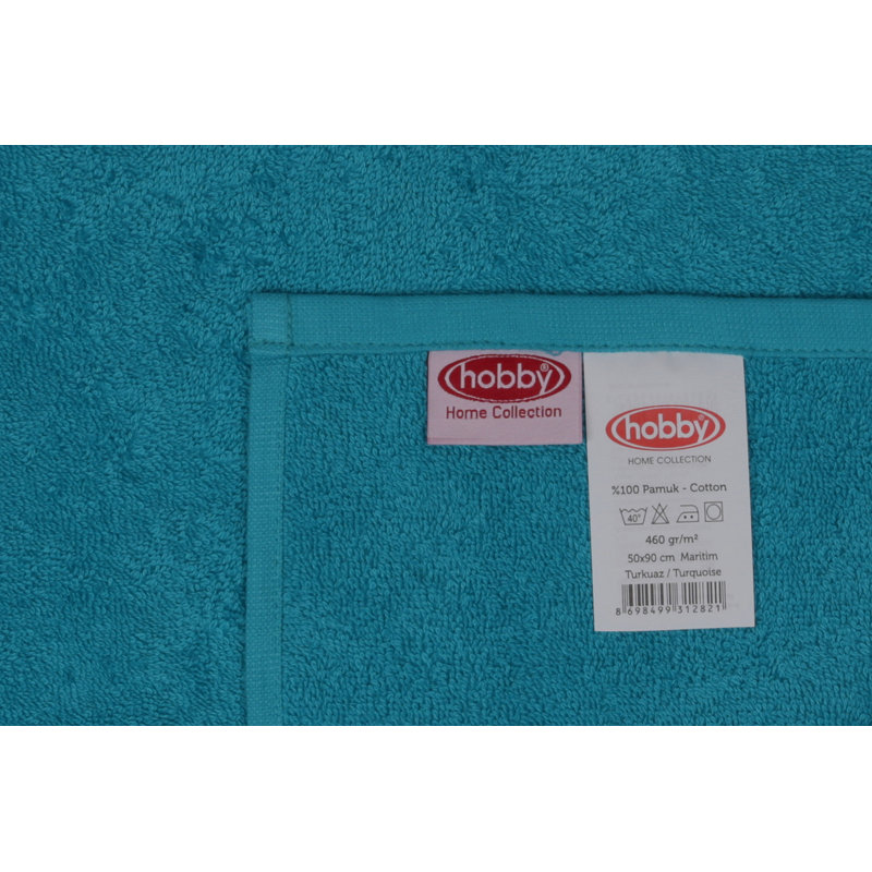 Luxury Hand Towel Set, Turquoise, 19.7 x 35.4 inches | 100% Cotton, 13.6 oz/sq yd | Machine Washable at 104°F | Soft, Absorbent & Quick-Drying, Perfect for Bathroom & Spa Use, High-Quality Comfort