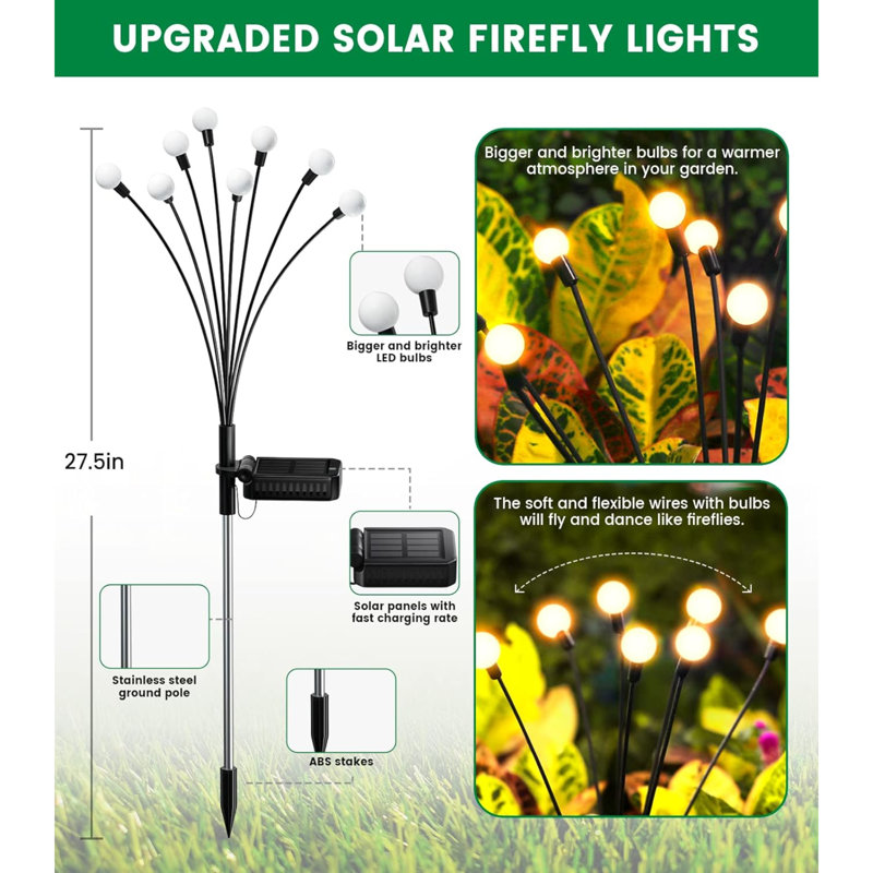 Guirlande de lumières sphériques solaires 3 po