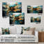 Bleu sarcelle, turquoise, libellule, gouttes I - libellule acrylique, art mural moderne-101523270