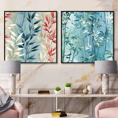 Springfield - Abstract Botanicals Square Collage Set Of 2