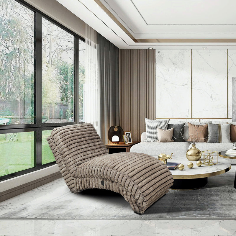 Flexora Chocolate Fabric Chaise