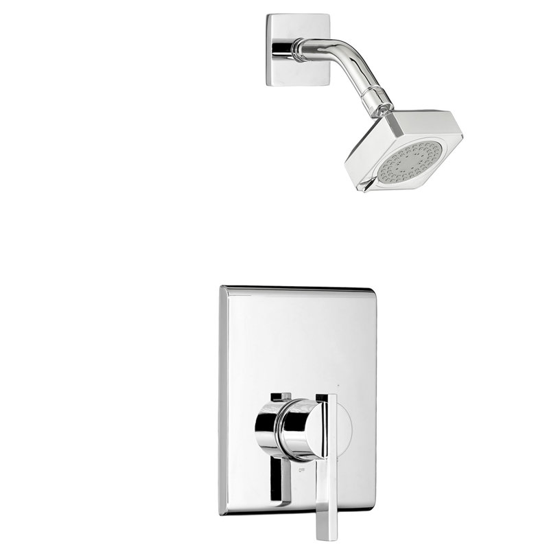 Robinet de douche thermostatique avec inverseur Times Square, Chrome poli