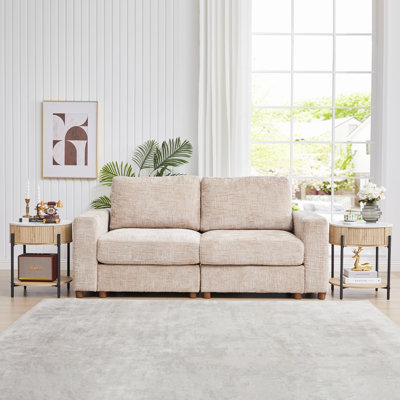 Marble Round End Table With Storage