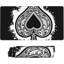 Tapis de souris de jeu Ace of Spades grand format - Tapis de bureau antidérapant avec bords cousus, base en caoutchouc texturé durable pour le jeu, 30 x 70 cm-368880861