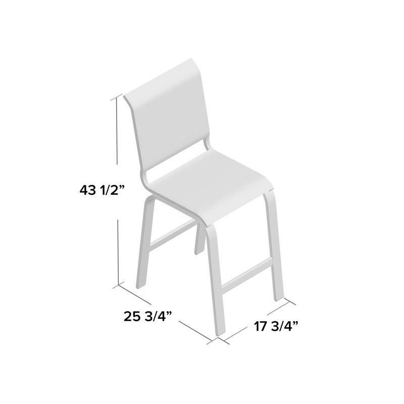Tabouret de bar 26 po Holna, Graphite texturé, Brise