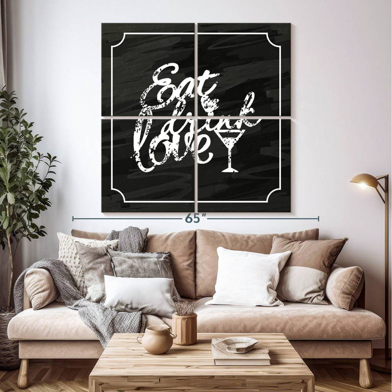 Tergel Eat Drink Love, 50" H x 50" W