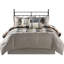 Édredon grand 7 pièces - chevron neutre, style écossais Buffalo, lavable à la machine, comprend l'édredon, les taies décoratives, les oreillers et la jupe de lit-129870144-129870140