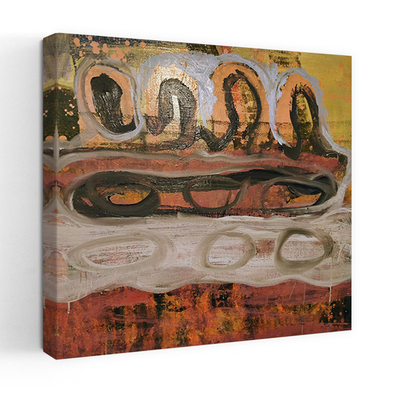 «Organic World», art mural abstrait contemporain, H 48 po x l 48 po