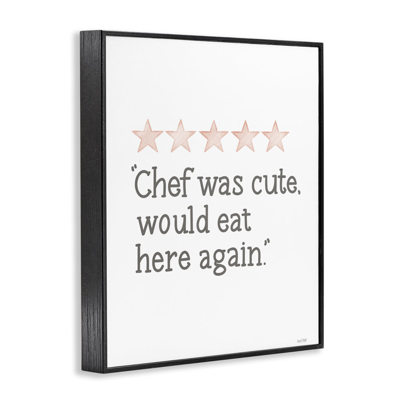  «Cute Chef Funny», estampe numérique encadrée par House Fenway, H 20 po x l 16 po, Giclée encadrée noir minuit