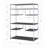 Rustic Grey Oak And Chrome 8-Shelf Bookshelf