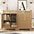 Coffee Bar Cabinet, Buffet Sideboard With Drawer And Adjustable Shelf, Barn Door Storage Cabinet