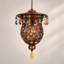 Suspension lanterne bohème à 1 lumière, plafonnier suspendu en cuivre antique