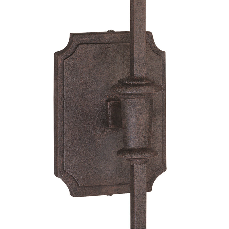 Rustic Gray Iron Dimmable Wall Sconce with Linen Shade