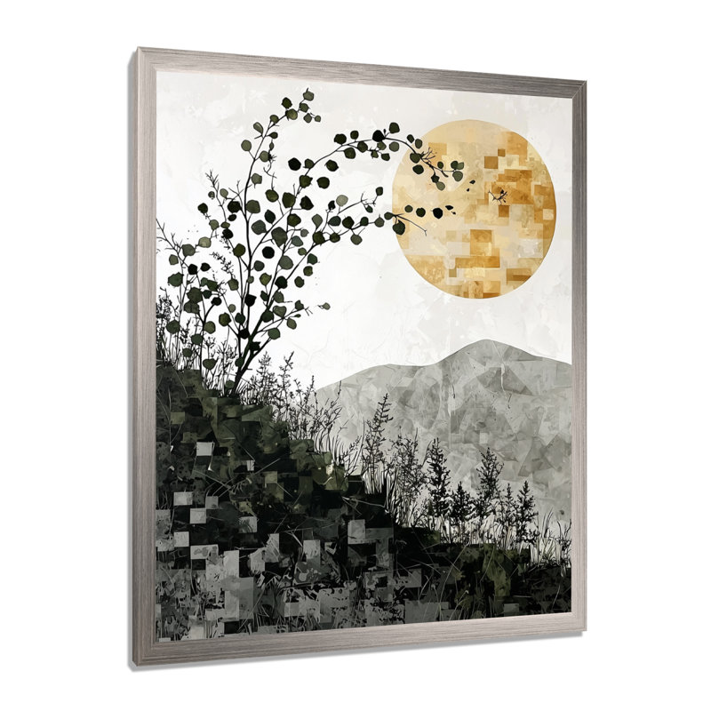 Goldean - impressions murales florales, H 20 po x l 12 po, Reproduction encadrée d'une seule photo, Argent argent