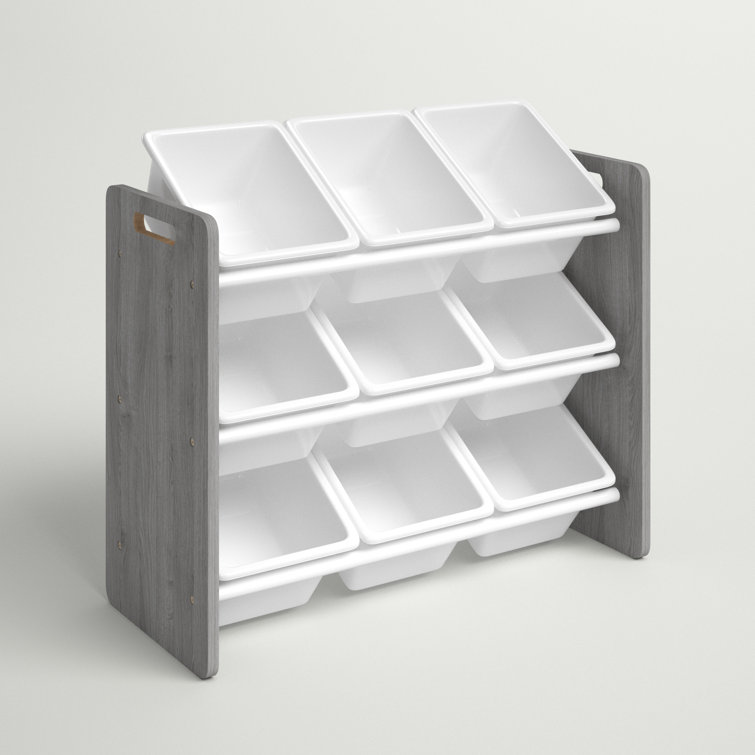 Humble Crew, Grey/White Toy Organizer, 9 Bin Storage, 24 Tall