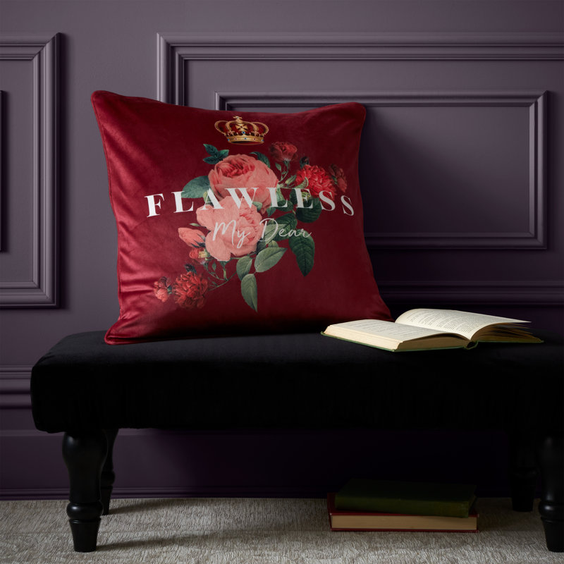 Bridgerton By Catherine Lansfield Flawless Floral Soft Touch 45x45cm Cushion, Polyester/Polyfill