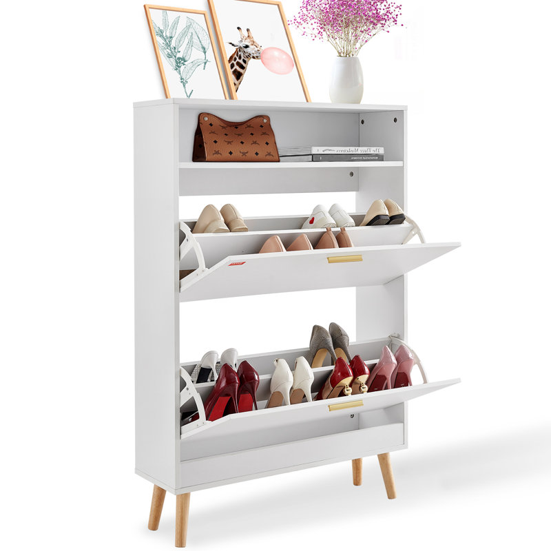 16 Pair Shoe Storage Cabinet